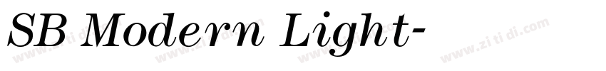 SB Modern Light字体转换